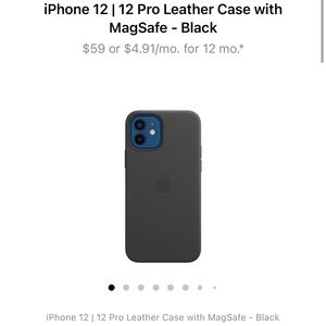 iPhone 12 | 12 Pro Leather Case with Magsafe - Black